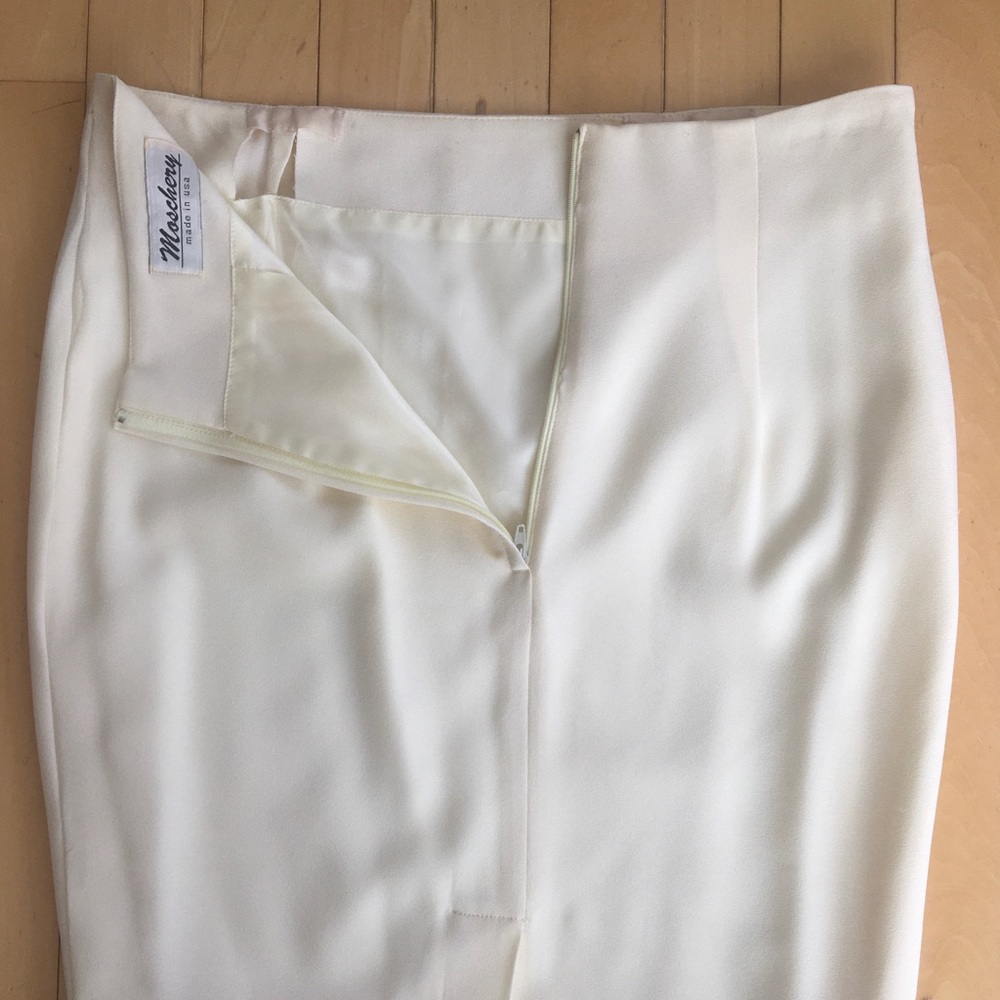 Vintage Cream Pencil Skirt